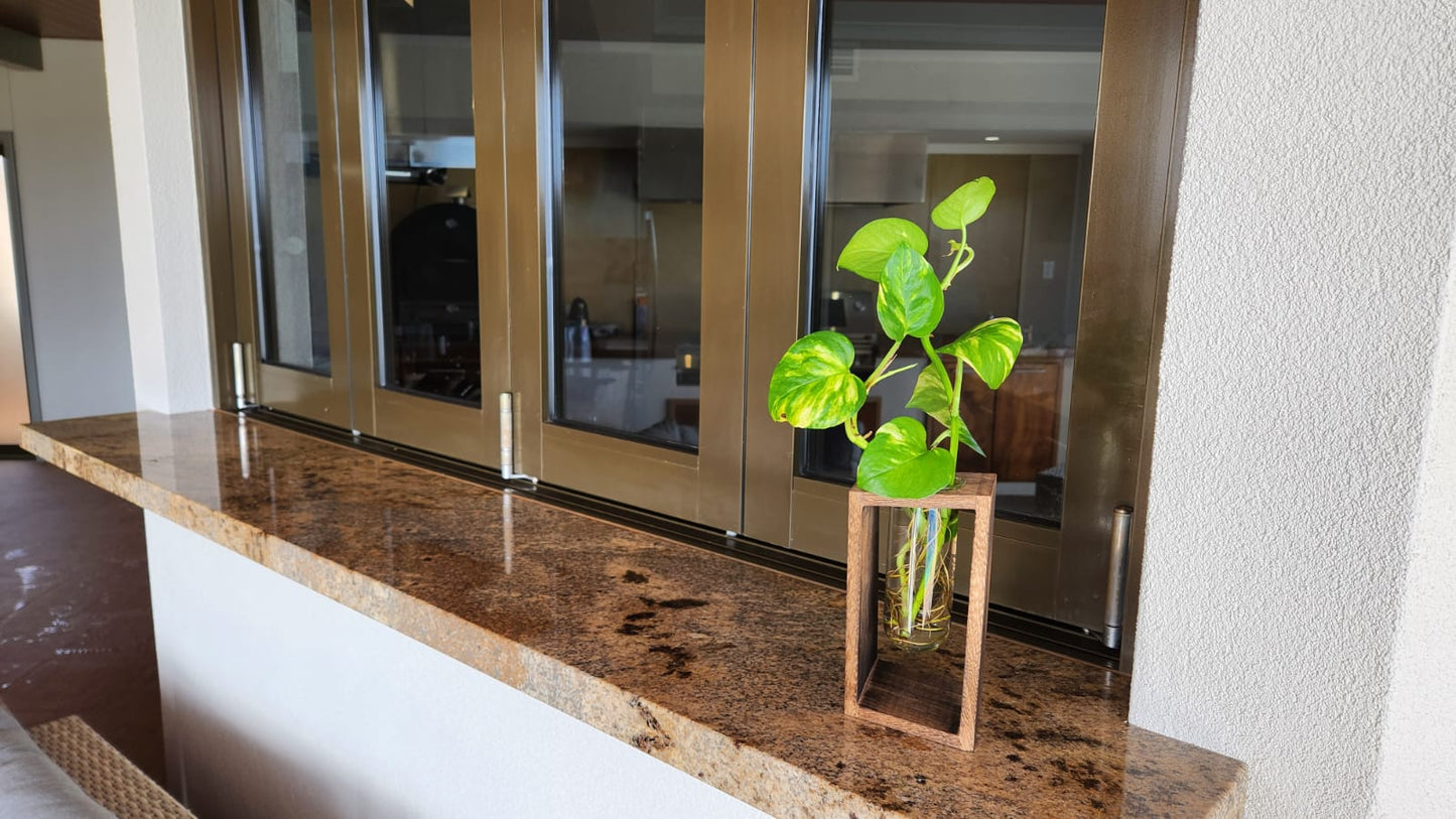 Large Test Tube Vase & Stand
