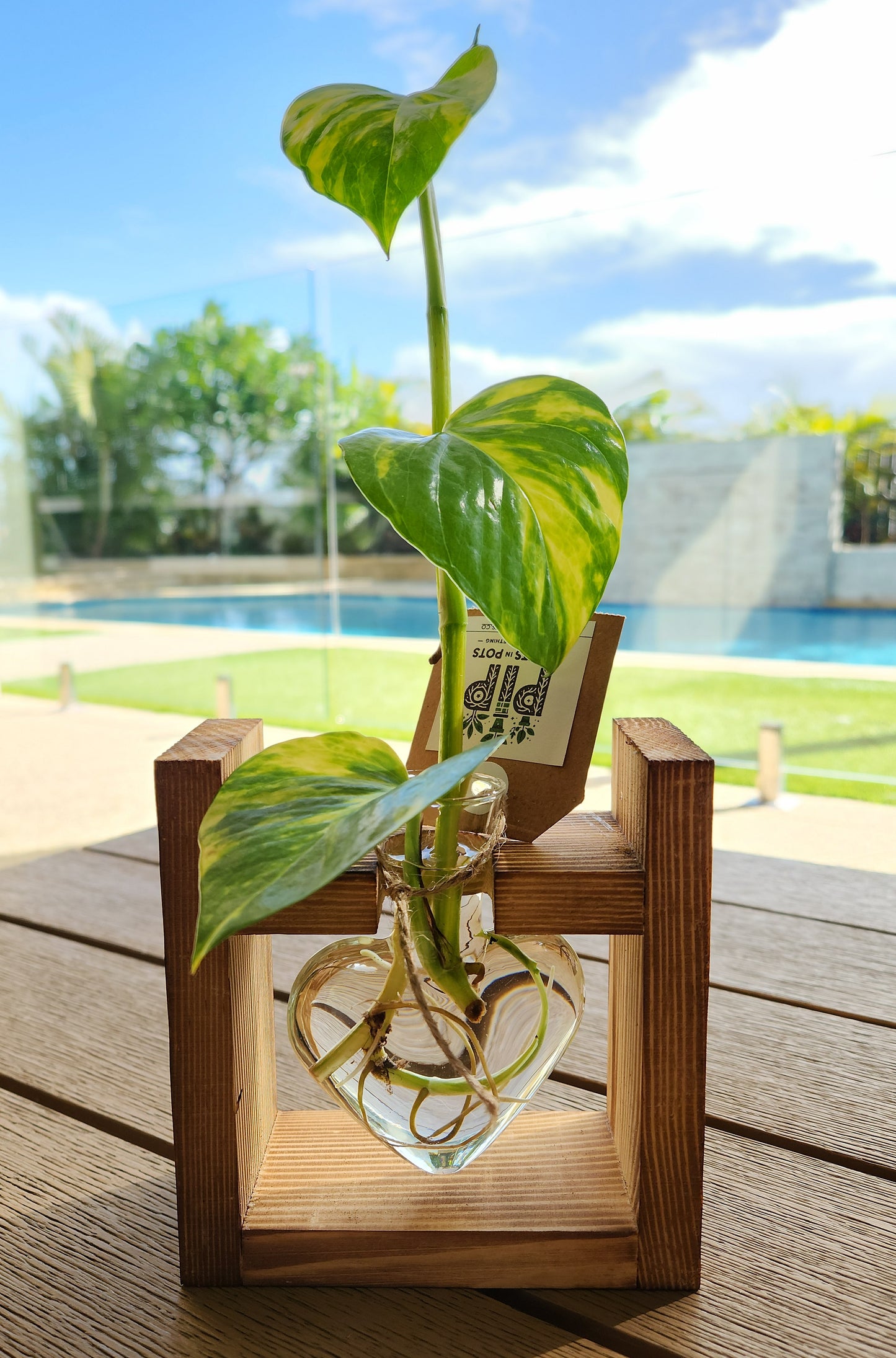 Heart Shaped Vase & Stand