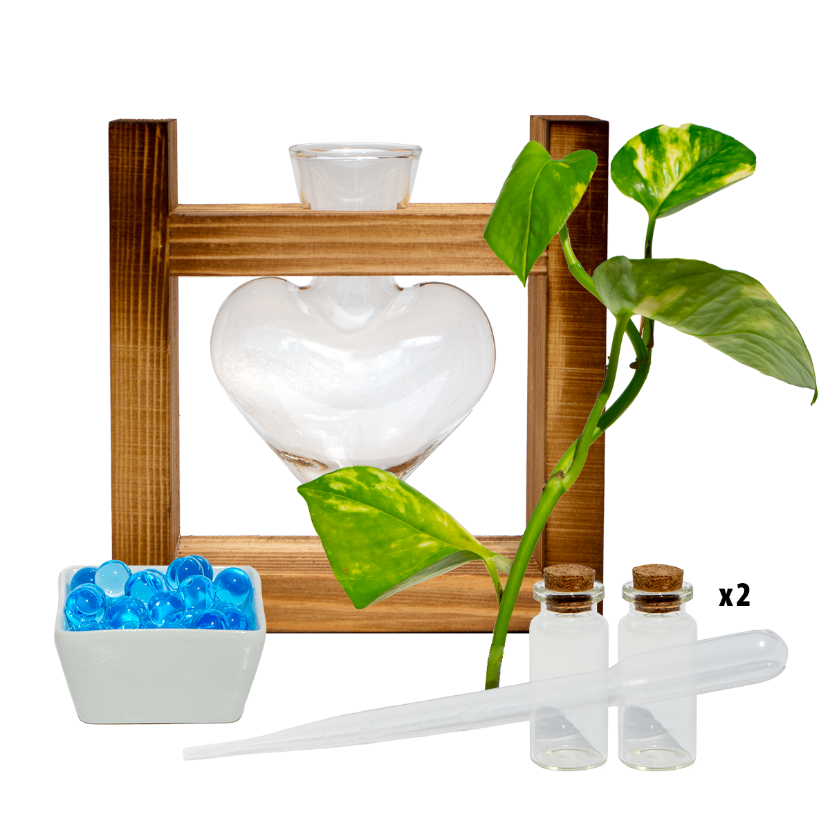 Heart Shaped Vase & Stand