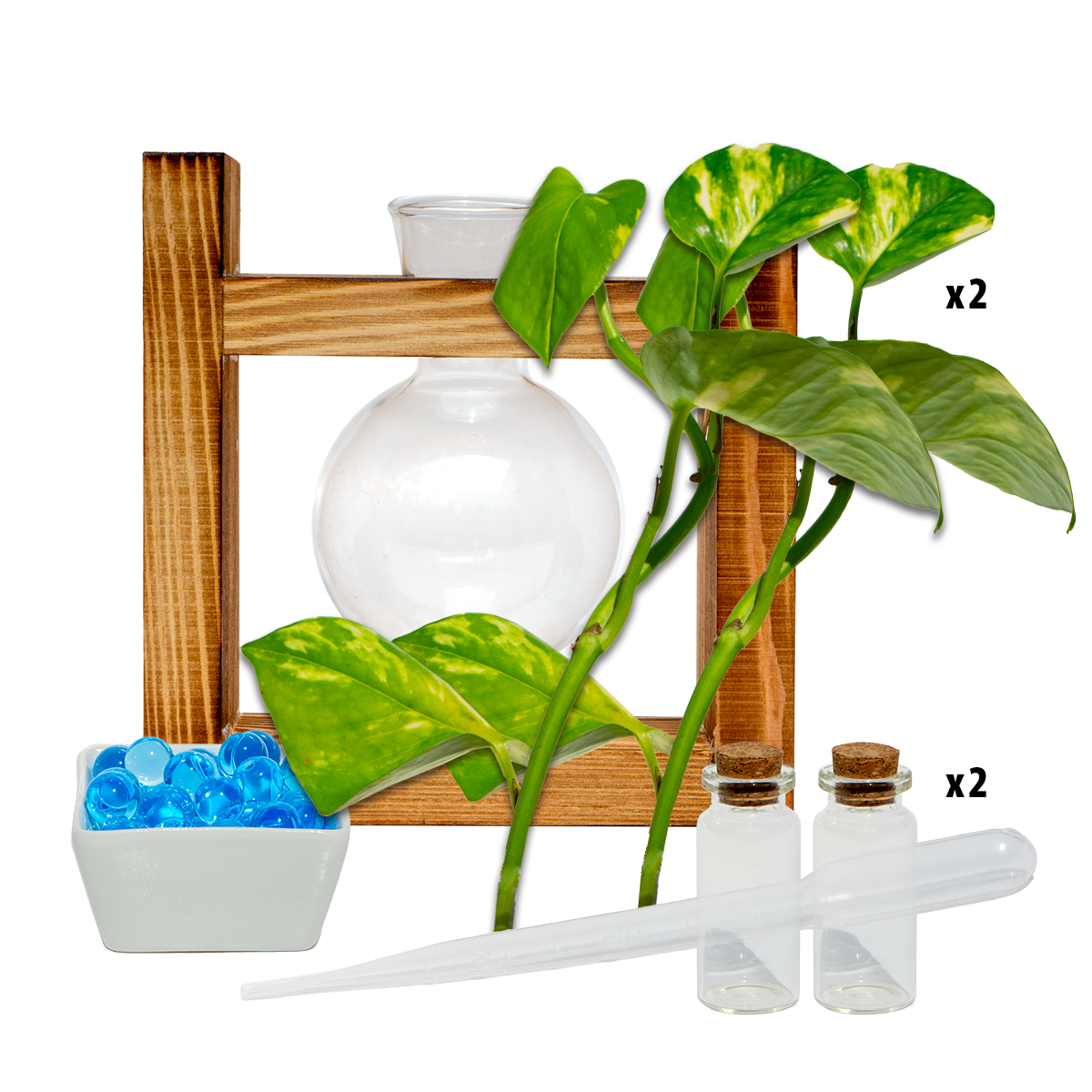 Rounded Vase & Stand