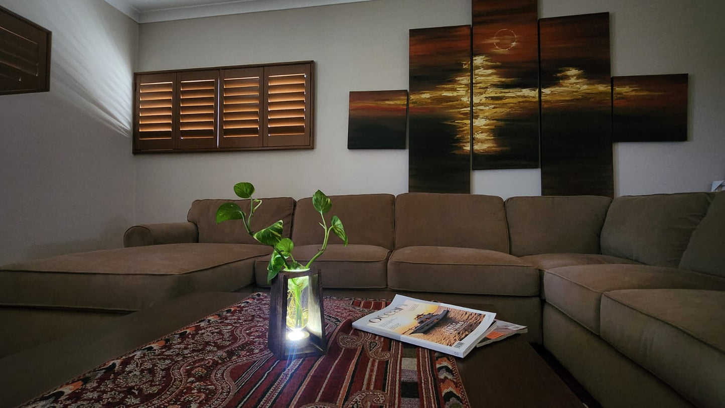 LED Lit - Large Test Tube Vase & Stand